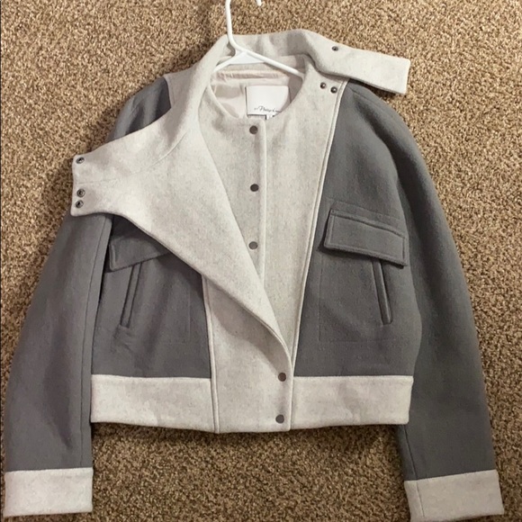 Phillip Lim structured wool blend grey coat sz 2 - Picture 2 of 8